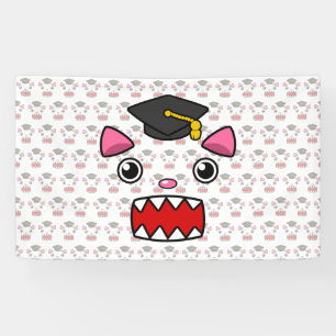 Excited Graduation Cat Banner