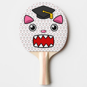 Excited Graduation Cat Ping Pong Paddle