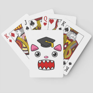 Excited Graduation Cat Playing Cards