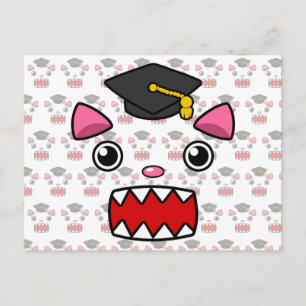 Excited Graduation Cat Postcard