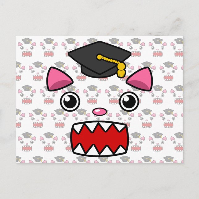 Excited Graduation Cat Postcard (Front)