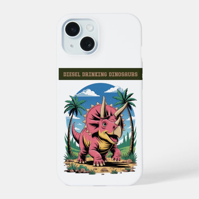 Excited Protoceratops iPhone 15 Case (Back)