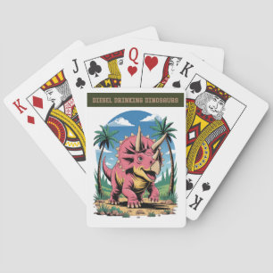 Excited Protoceratops Playing Cards