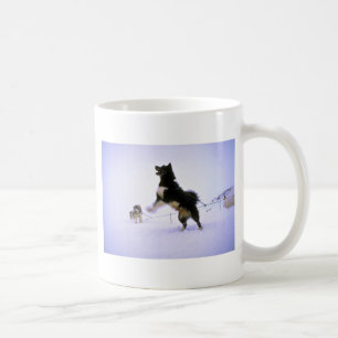 Excited sled dog coffee mug