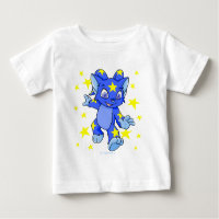 Excited Starry Acara with star burst