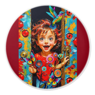 Excited To Greet A New Day Ceramic Knob
