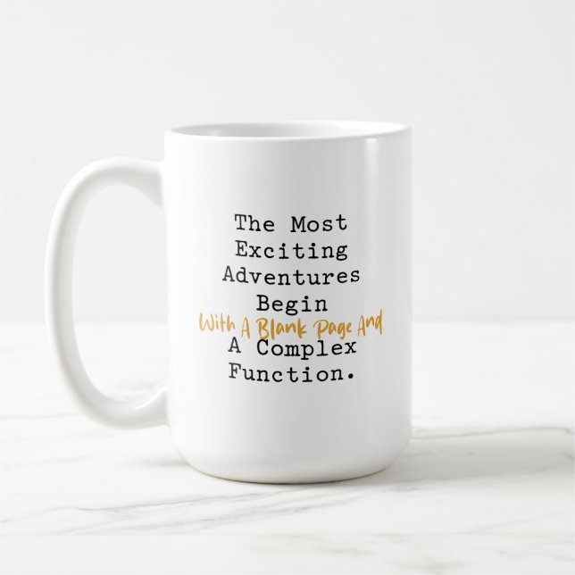 Exciting Adventures Complex Function Math Coffee Mug (Left)
