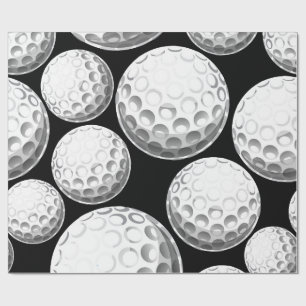 Exciting Birthday Golf Party Wrapping Paper