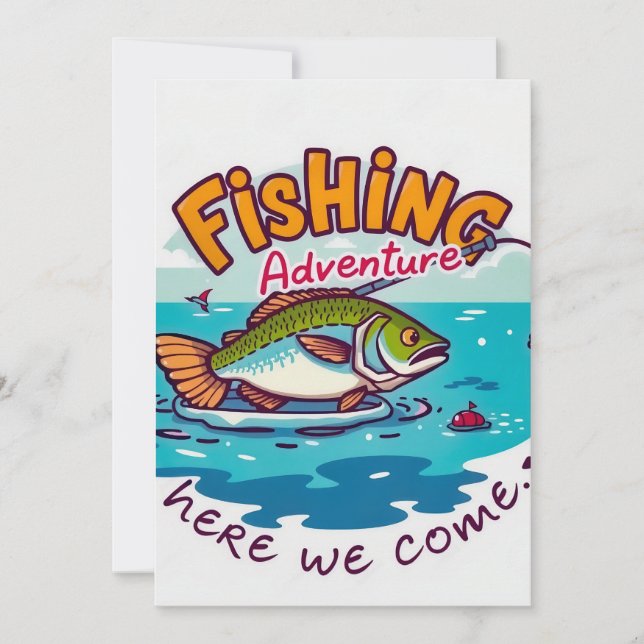 Exciting Fishing Adventure Awaits Invitation (Front)