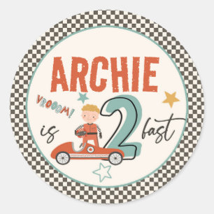 Exciting Race Car Themed Stickers