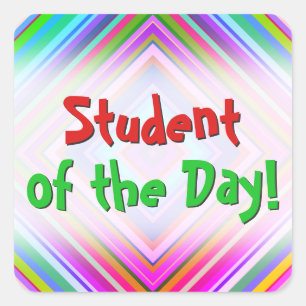 Exciting "Student of the Day!" Sticker