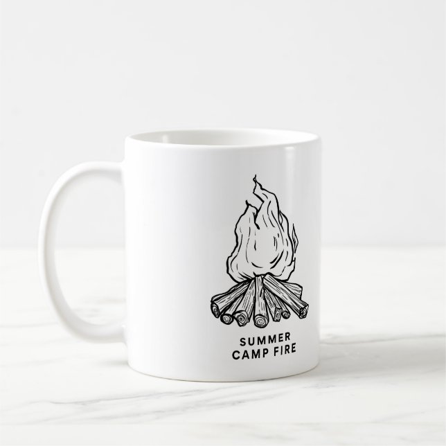 Exciting Summer Woodfire at Mags Camp Coffee Mug (Left)