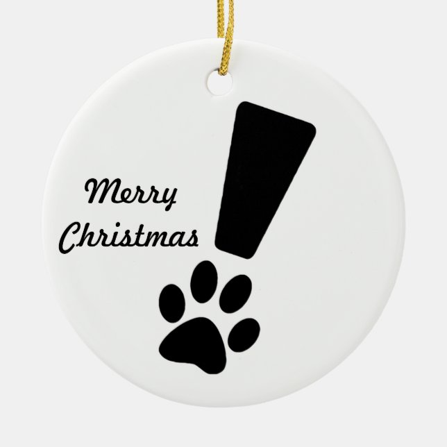 EXCLAMATION DOG PAW! Ornament (Front)