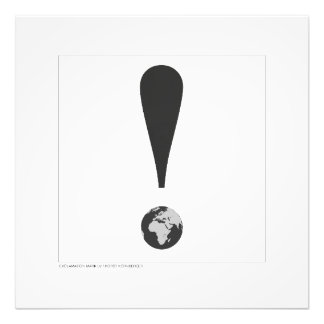 EXCLAMATION MARK O2 PHOTO PRINT 