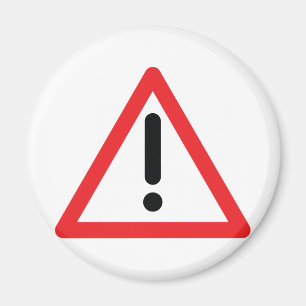 exclamation mark traffic icon magnet
