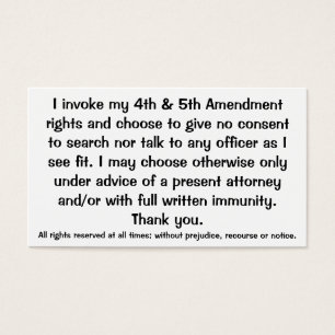 Exclamation of Constitutional Rights Cards
