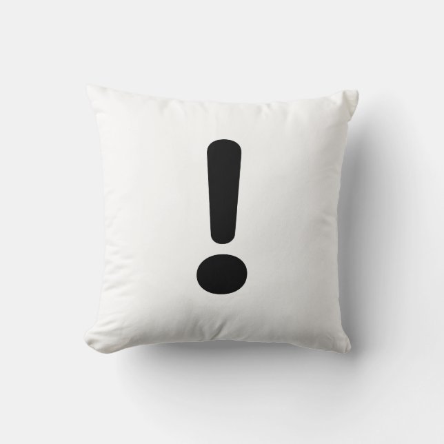 Exclamation Point Cushion (Front)