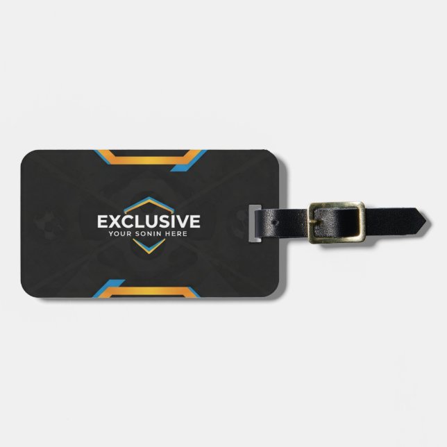 Exclusive Black Business Luggage Tag (Front Horizontal)