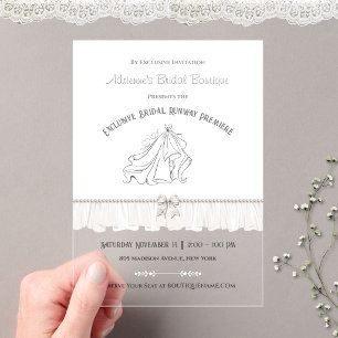 Exclusive Bridal Runway Premiere Acrylic Invitations
