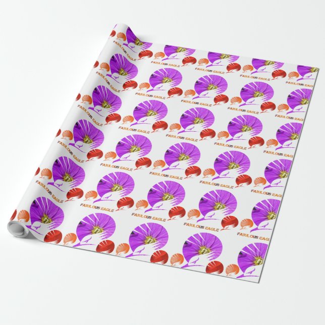 exclusive fabulous eagle wrapping paper (Unrolled)