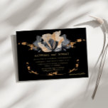 Exclusive Gold And Black Floral Wedding Invitation<br><div class="desc">Our "Exclusive Gold And Black Floral Wedding" collection features airy watercolor black and gold flowers and ample foliage. Coupled with an elegant script which is ready for your personalisation making it a chic and modern wedding collection. Check our store for more matching items.</div>