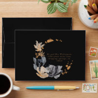Exclusive Gold Floral Pre-Addressed Wedding