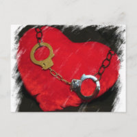 Exclusive In There With You Chained Heart Postcard