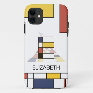 Exclusive Neoplasticism Art Monogram. Letter E iPhone 11 Case