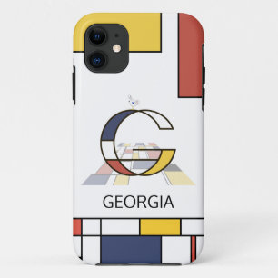 Exclusive Neoplasticism Art Monogram. Letter G iPhone 11 Case