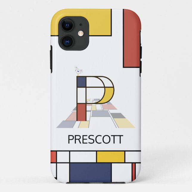 Exclusive Neoplasticism Art Monogram. Letter P Case-Mate iPhone Case (Back)