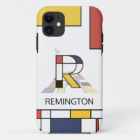 Exclusive Neoplasticism Art Monogram. Letter R
