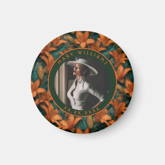 Exclusive Orange Lilies Fantasy Kids’ Birthday Magnet