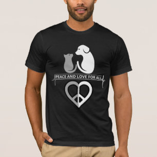 Exclusive Peace and Love for All World design T-Shirt