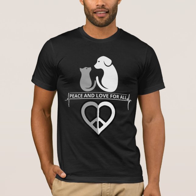 Exclusive Peace and Love for All World design T-Shirt (Front)