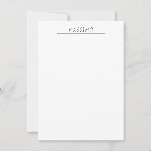 Exclusive Personal Classical Black White Own Name Card (Front)