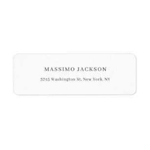 Exclusive Personal Classical Black White Return Address Label