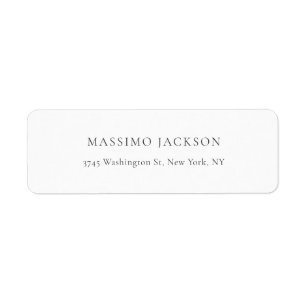 Exclusive Personal Classical Black White Return Address Label