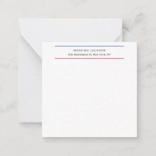 Exclusive Personal Modern Blue Red White Card