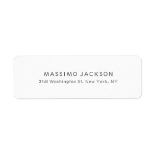 Exclusive Personal Modern Return Address Label