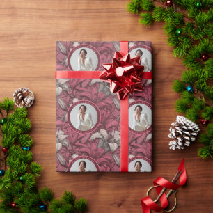 Exclusive Pink Lilies Petal Girls Birthday Wrapping Paper