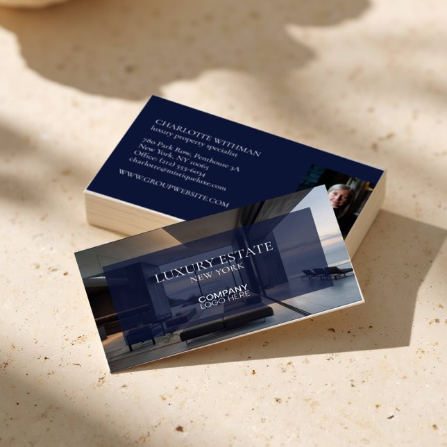 Exclusive Real Estate Property AGENT PHOTO LOGO Business Card (Creator Uploaded)