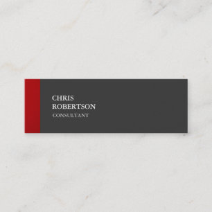 Exclusive Slim Special Plain Red Grey Mini Business Card