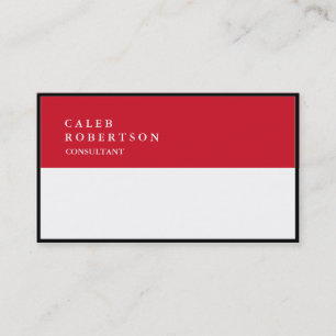 Exclusive Special Black Border Red White Trendy Business Card