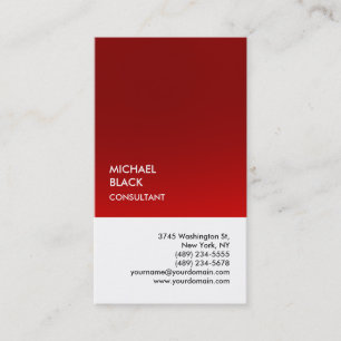 Exclusive Special Red White Unique Modern Business Card