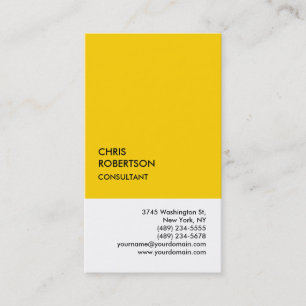 Exclusive Special Yellow White Unique Business Card