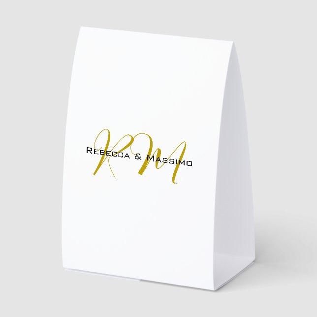Exclusive Unique Gold Colour Monogram Modern Name (Front)