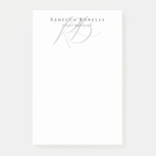 Exclusive Unique Monogram Profile Name Post-it Notes