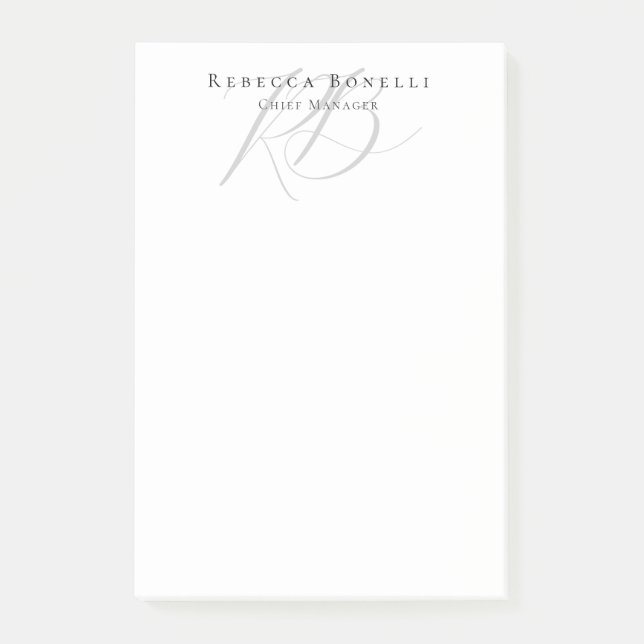 Exclusive Unique Monogram Profile Name Post-it Notes (Front)