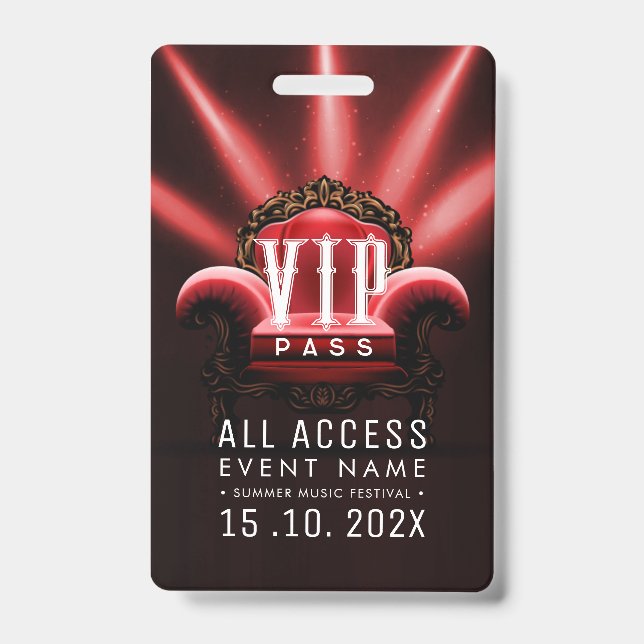 Exclusive VIP Access Event ID Badge (Front)