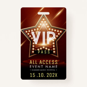 Exclusive VIP Access Event ID Badge